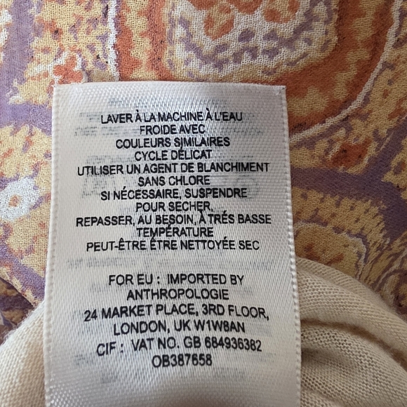 Anthropologie Maeve For Anthropologie Nalina Silk Poncho Size Small Great Condit - Picture 6 of 11